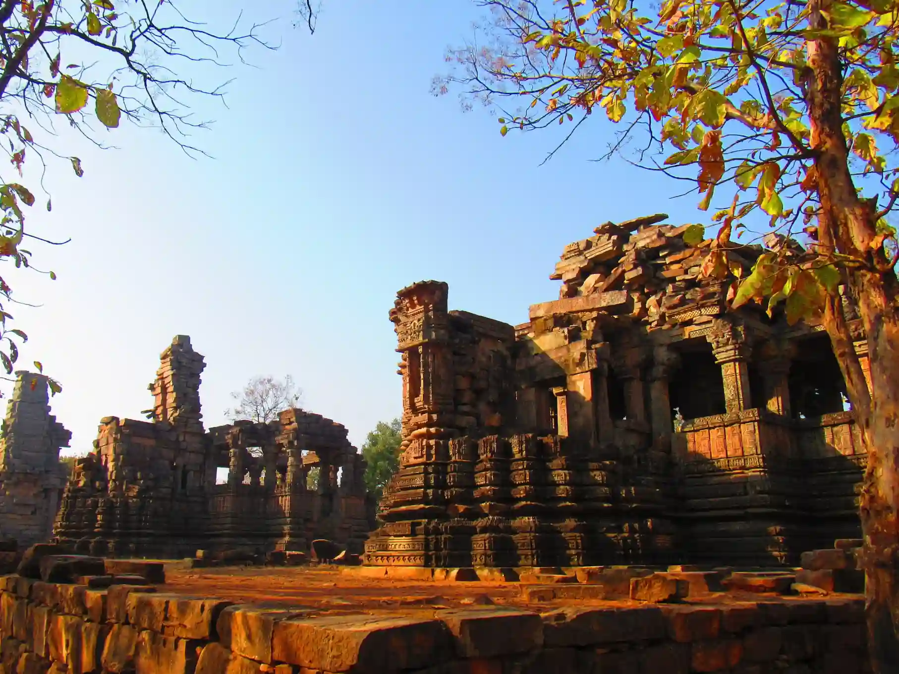 Historic ruins of Ajaygarh Fort on Vindhyan hills